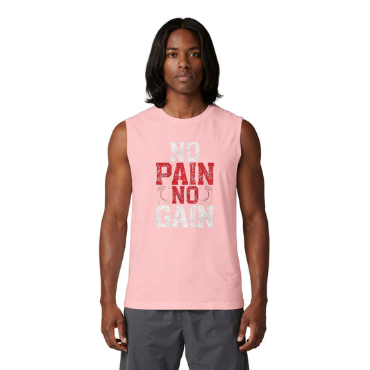 No Pain No Gain Muscle Tank — Gym Workout Sleeveless Tee